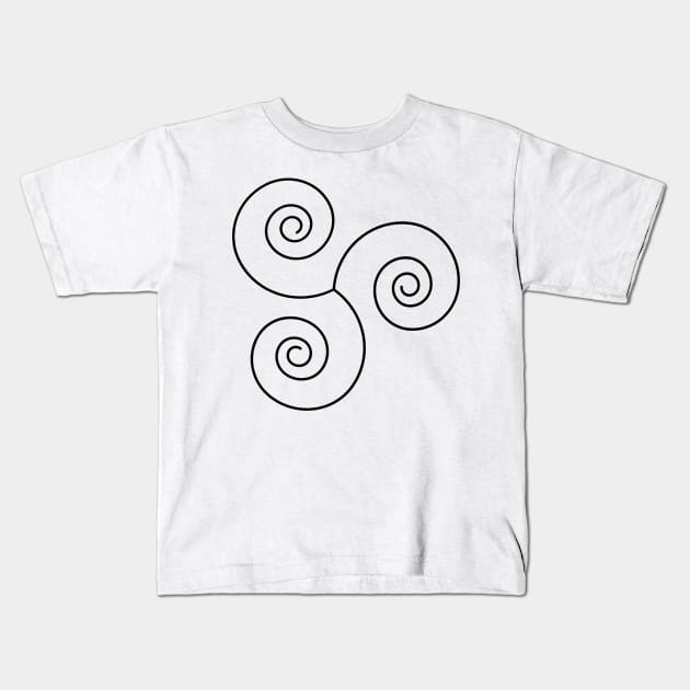 three spiral pagan Kids T-Shirt by Made the Cut